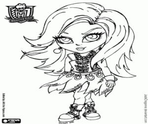 Coloriage Baby Spectra Vondergeist, Baby Monster High
