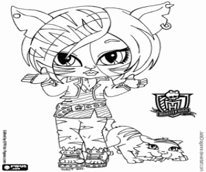 Coloriage Baby Toralei, Baby Monster High