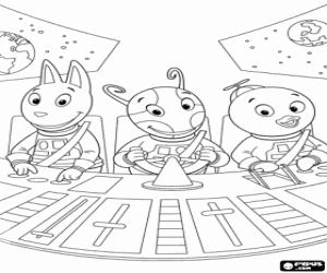 Coloriage Backyardigans dans le vaisseau spatial
