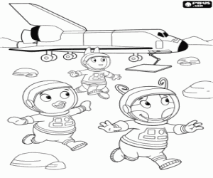 Coloriage Backyardigans sur la planète Mars
