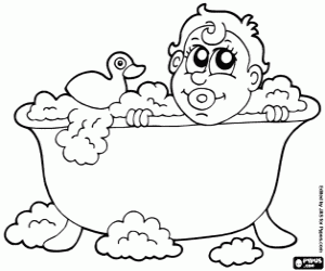 Coloriage Baignoire