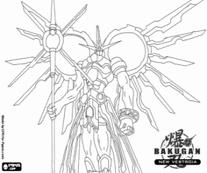 Coloriage Le Bakugan de Baron, Nemus