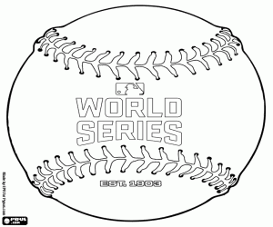 Coloriage Balle de baseball des World Series