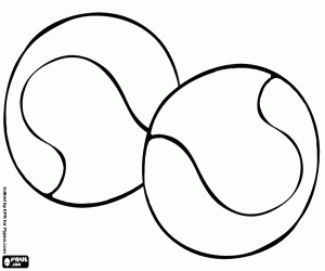 Coloriage Deux balles de tennis