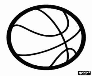 Coloriage Balon de basket -ball