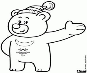 Coloriage Bandabi, mascotte de PyeongChang 2018