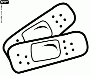 Coloriage Bandes pour la guérison des plaies cutanées