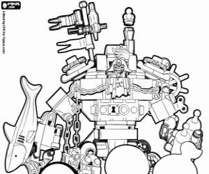 Coloriage Barbe d'Acier, personnage du film Lego
