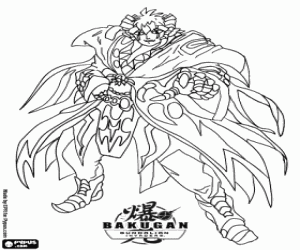 Coloriage Barodius, personnage de Bakugan