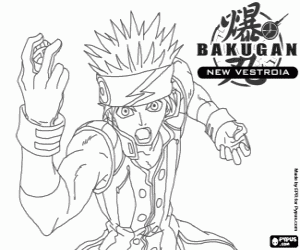 Coloriage Baron Leltoy, un personnage de Bakugan