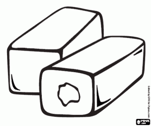 Coloriage Barres de confiture de lait