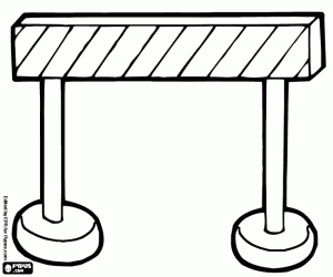 Coloriage Barrière de sécurité