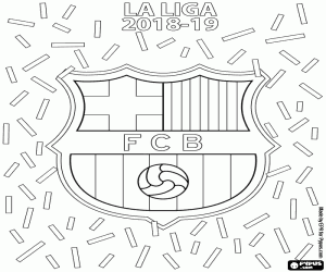 Coloriage Barça, champion 2018-2019