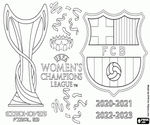 Coloriage Barça,Ligue des champions féminine 2022-2023
