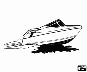Coloriage Bateau de vitesse