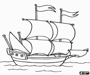 Coloriage Bateau de voile