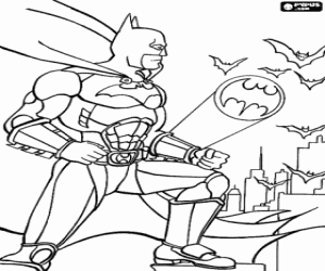 Coloriage Batman et les chauves-souris
