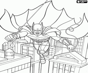 Coloriage Batman dans Gotham City