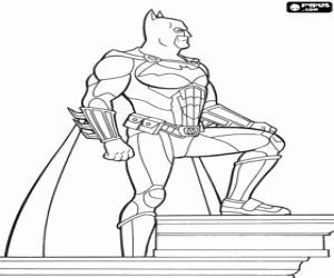 Coloriage Batman, le gardien de la ville