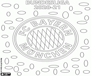 Coloriage Bayern, champion 2020-2021