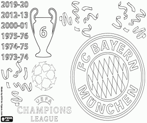 Coloriage Bayern, Ligue des Champions 2020