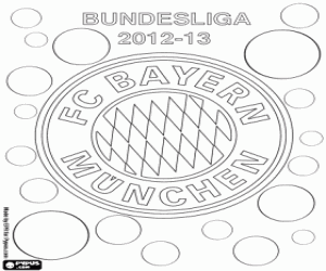 Coloriage Bayern Munich, champion 2012-2013