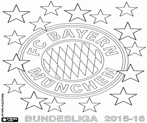 Coloriage Bayern Munich, champion 2015-2016