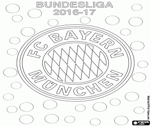 Coloriage Bayern Munich, champion de 2016-2017