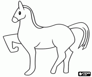 Coloriage Beau cheval pour décorer