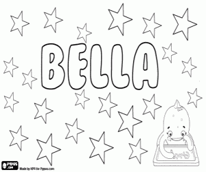 Coloriage Bella, nom pour fille