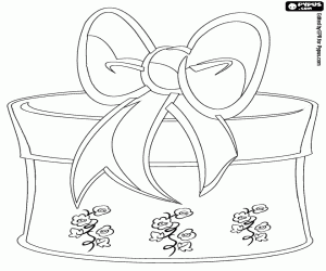 Coloriage Belle boîte de cadeau de Noël