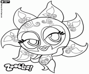 Coloriage Belle fleur, Zooble de PetalPoint