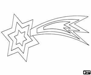 Coloriage Belle étoile de Noël