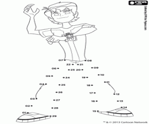 Coloriage Ben 10 Omniverse, point à point