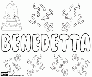 Coloriage Benedetta, nom italien