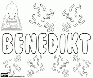 Coloriage Benedikt, dérivé de Benedictus
