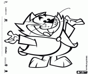 Coloriage Benny, le bras droite de Top Cat
