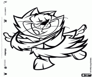 Coloriage Benny, le chat danseur