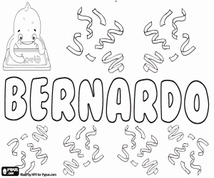 Coloriage Bernardo, nom Latin