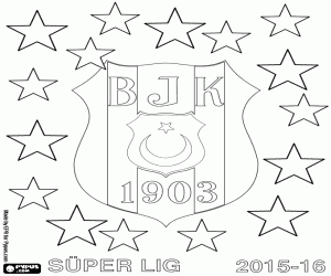 Coloriage Besiktas, champion 2015-2016