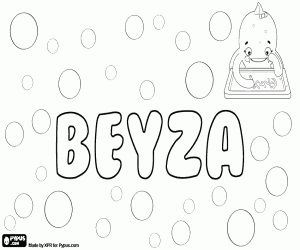 Coloriage Beyza, nom turc