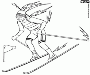 Coloriage Biathlon, sport olympique