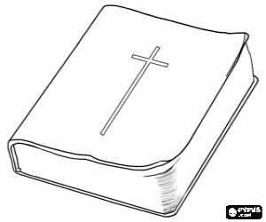 Coloriage La Bible de la religion chrétienne