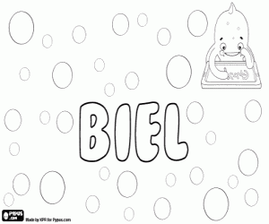 Coloriage Biel, prénom masculin