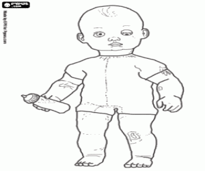 Coloriage Big Baby, une poupée comme un bébé