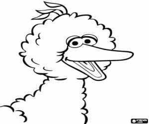 Coloriage Big Bird, le personnage de Sesame Street