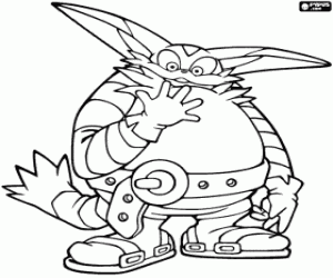 Coloriage Big the Cat, personnage de Sonic