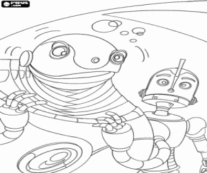 Coloriage Bigweld et Rodney, Robots
