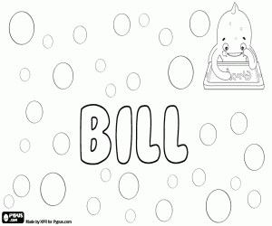 Coloriage Bill, nom pour garçon