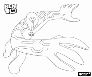 Coloriage Bioech, alien de Ben 10